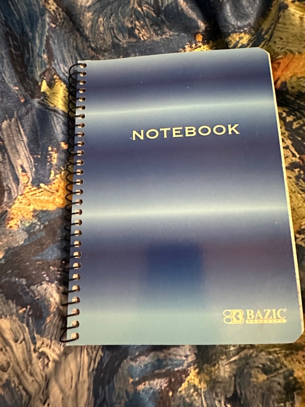 Bazic Blue Spiral Notebook — Gradient Blue Cover